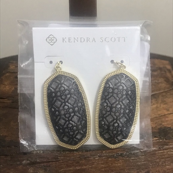 NWT Kendra Scott Danielle’s Gold/Gunmetal Filigree - Picture 7 of 7